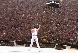 Freddie Mercury (Photo from Live Aid Concert of 1985)