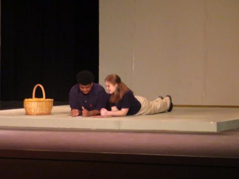 Cast members Sophie Doering and Marvin Short perform in the Winter play that ran from Thursday, Feb. 23 through Saturday, Feb. 25.
Photo by Ava Boley