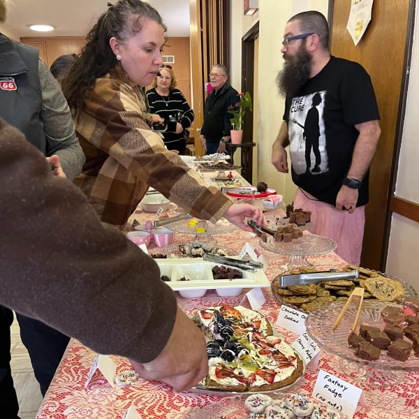 Community members indulge in sweet treats at the annual chocolate festival.